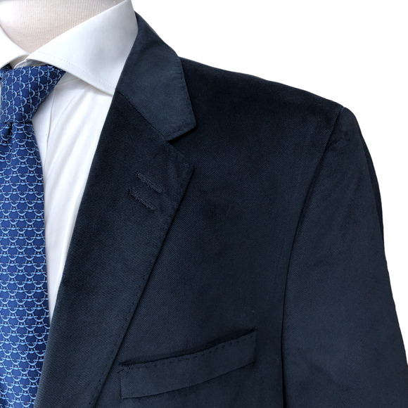 Haggar 1926 Originals Mens Size 44R Sport Coat Blazer Twill Navy Blue - Picture 4 of 16